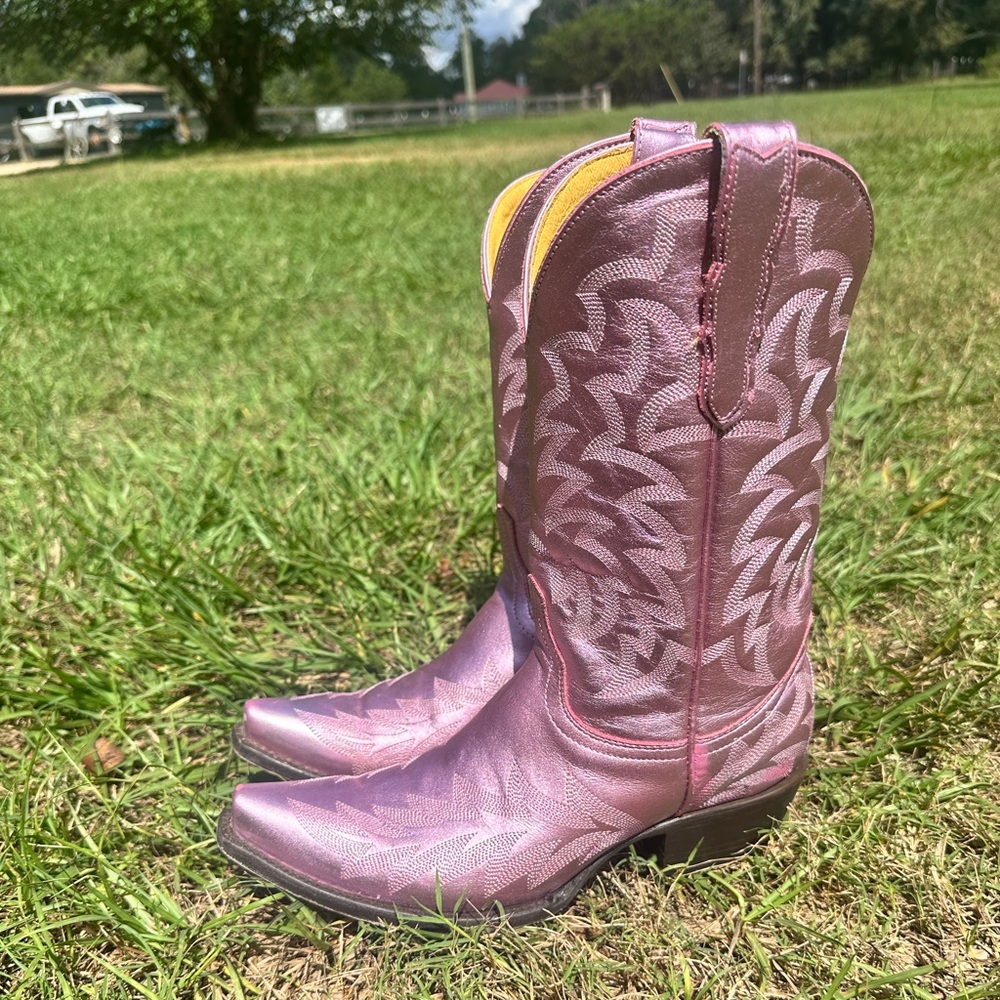 Purple Western Boots